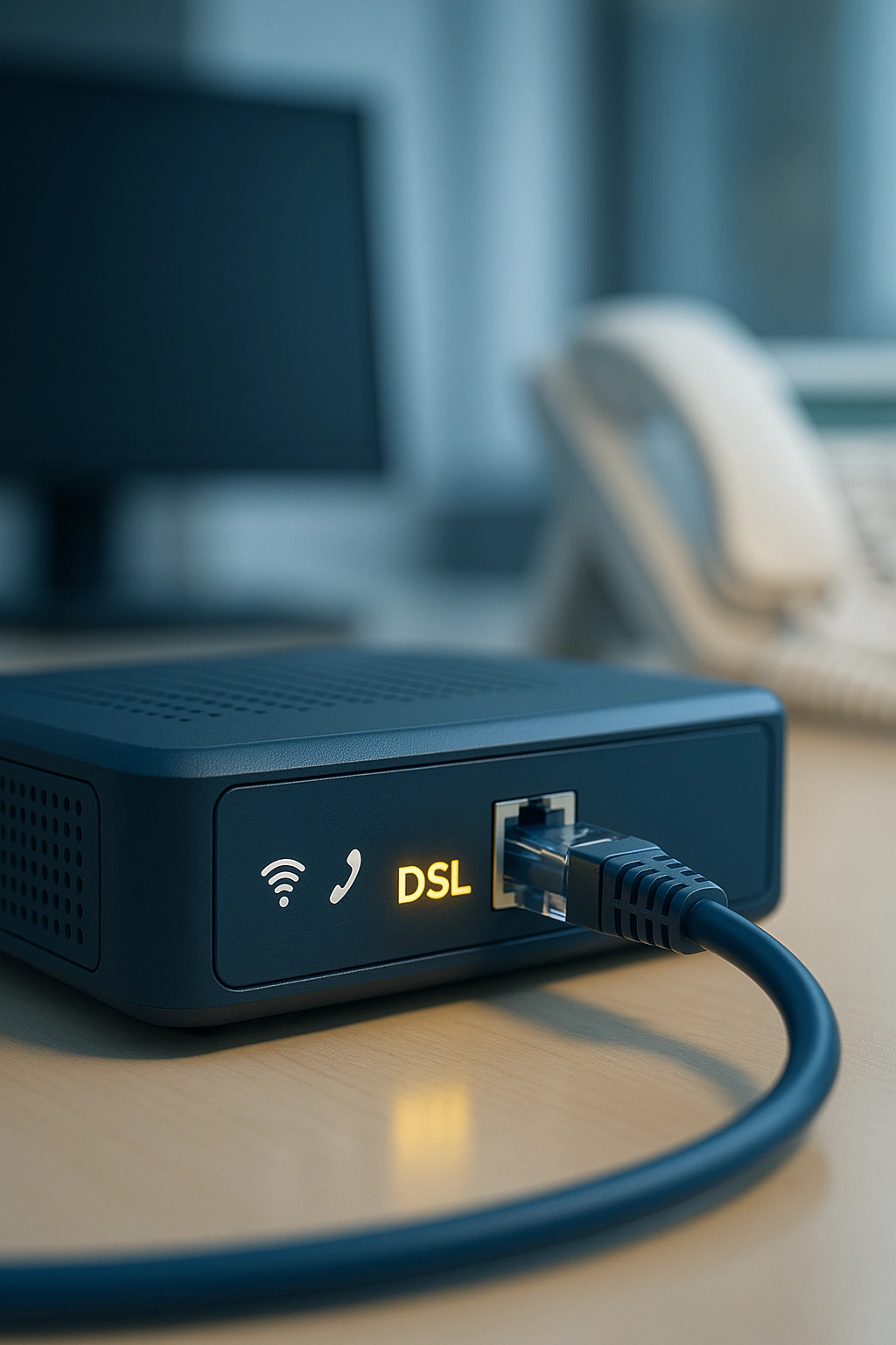 DSL Standortschild in ländlicher Umgebung